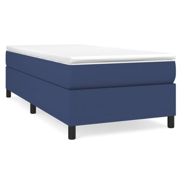 vidaXL sengeramme 90x190 cm stof blå