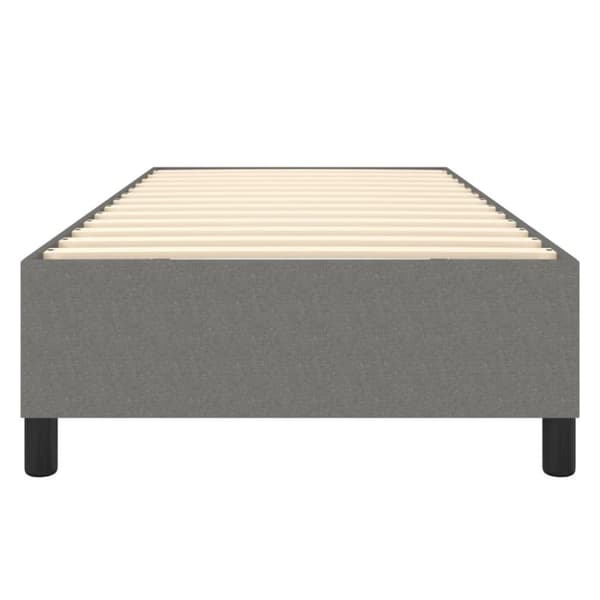 vidaXL sengeramme 90x200 cm stof mørkegrå