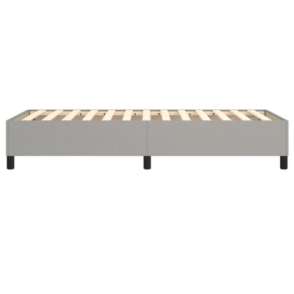 vidaXL sengeramme 90x200 cm stof lysegrå