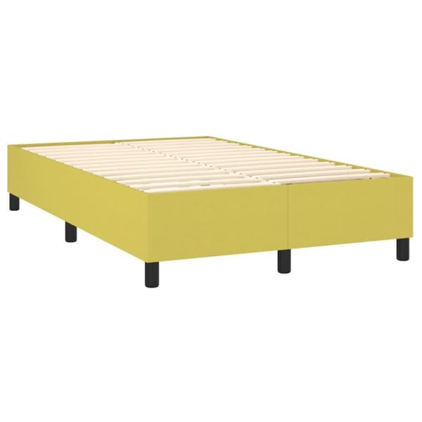 vidaXL sengeramme til kontinentalseng 120x200 cm stof grøn
