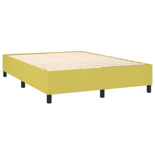 vidaXL sengeramme til kontinentalseng 140x200 cm stof grøn