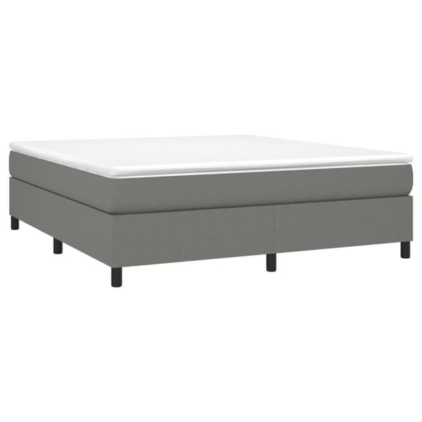 vidaXL sengeramme 160x200 cm stof mørkegrå