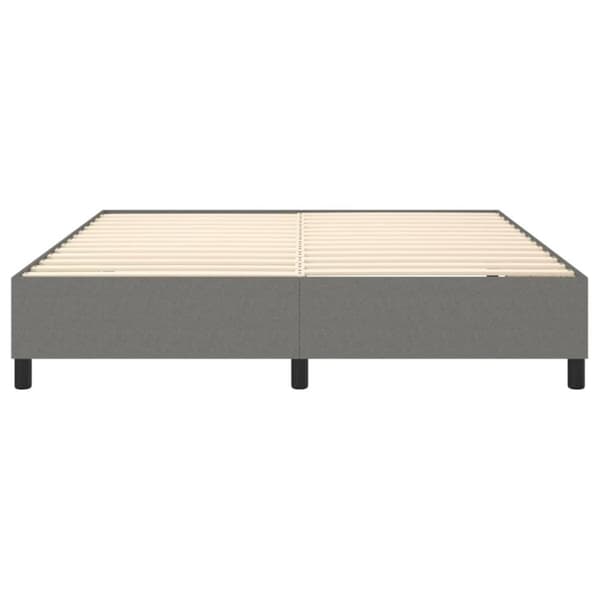 vidaXL sengeramme 160x200 cm stof mørkegrå