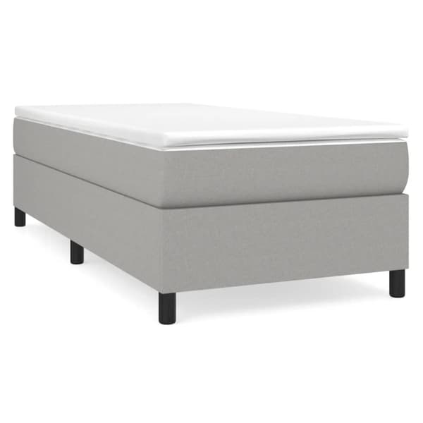 vidaXL Sängram ljusgrå 100x200 cm tyg