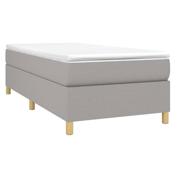 vidaXL Sängram ljusgrå 90x200 cm tyg