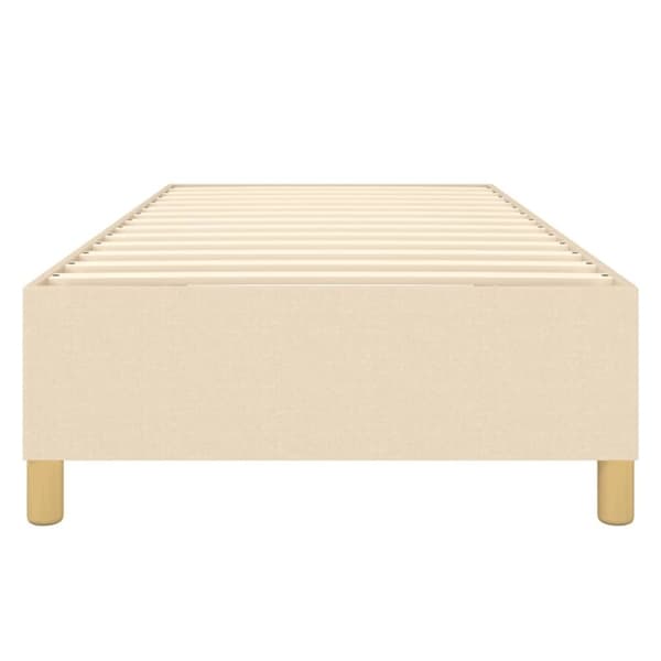 vidaXL sengeramme til kontinentalseng 90x200 cm stof cremefarvet