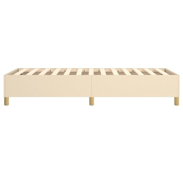vidaXL sengeramme til kontinentalseng 90x200 cm stof cremefarvet