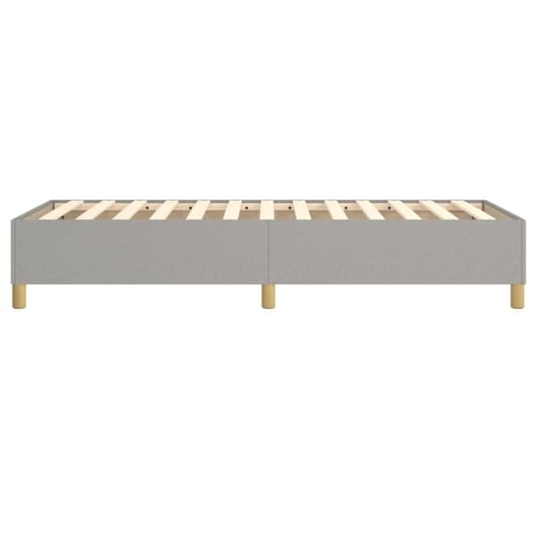 vidaXL sengeramme 90x190 cm stof lysegrå
