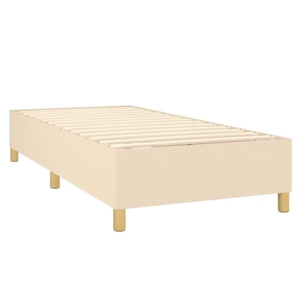 vidaXL sengeramme 80x200 cm stof cremefarvet