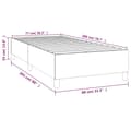 Miniatyrbillede 9 af 9: vidaXL sengeramme til kontinentalseng 80x200 cm stof sort