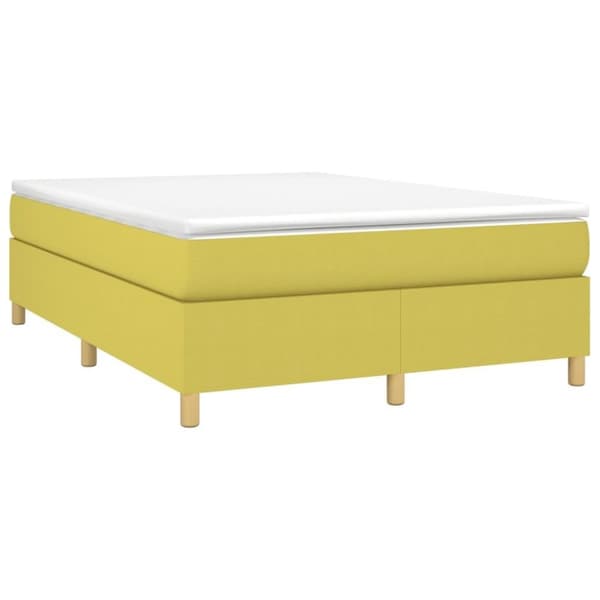 vidaXL sengeramme til kontinentalseng 140x190 cm stof grøn