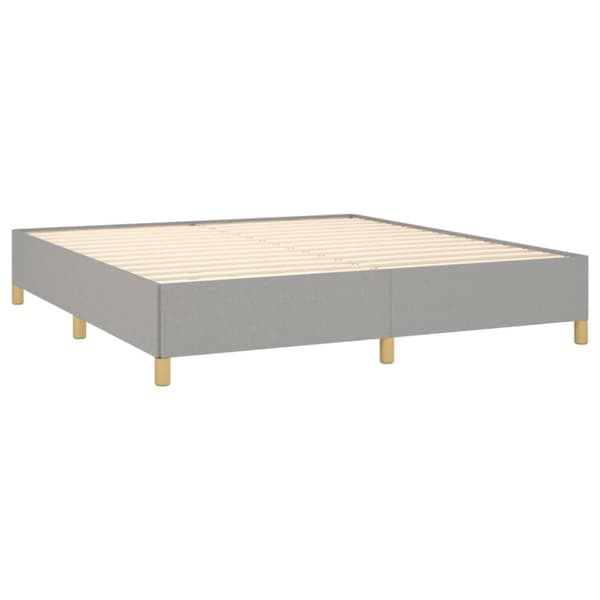 vidaXL sengeramme til kontinentalseng 160x200 cm stof lysegrå