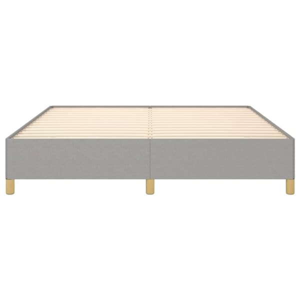 vidaXL sengeramme 180x200 cm stof lysegrå