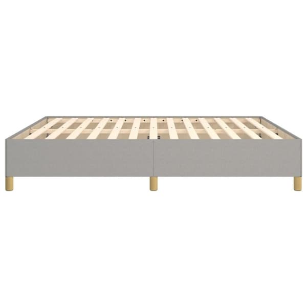 vidaXL sengeramme 180x200 cm stof lysegrå