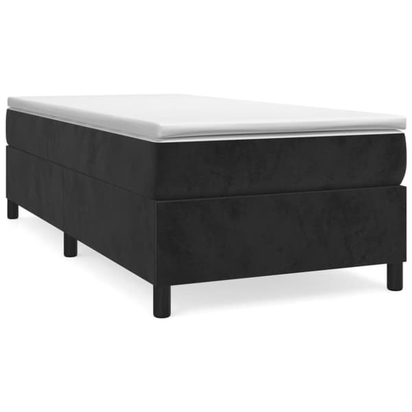 vidaXL sengeramme 90x200 cm fløjl sort