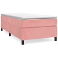 Miniatyrbillede 1 af 9: vidaXL sengeramme til kontinentalseng 90x200 cm fløjl pink
