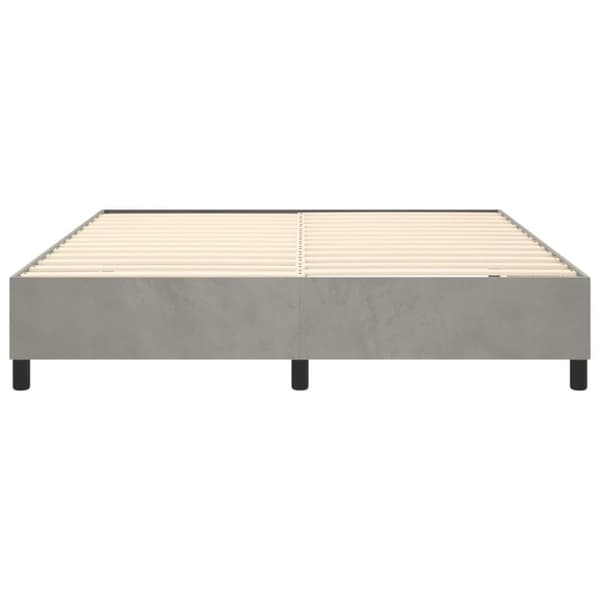 vidaXL sengeramme 180x200 cm fløjl lysegrå