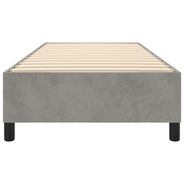 vidaXL Sängram ljusgrå 100x200 cm sammet