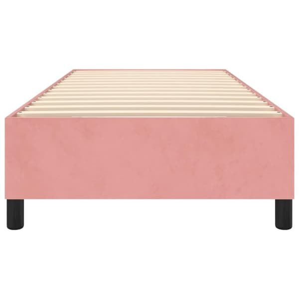 vidaXL Sängram rosa 90x190 cm sammet