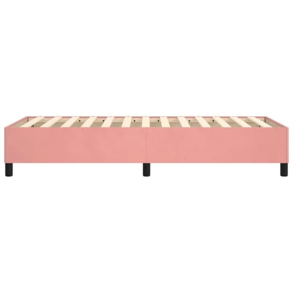 vidaXL Sängram rosa 90x190 cm sammet