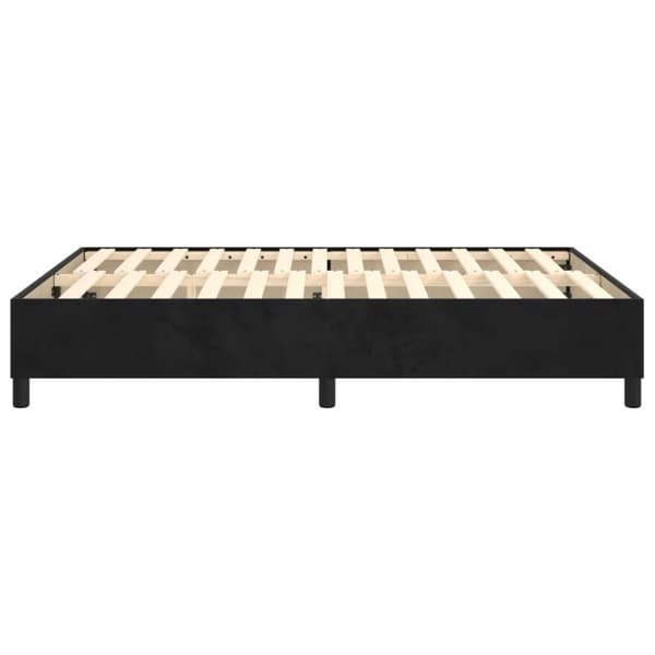 vidaXL Sängram svart 140x190 cm sammet