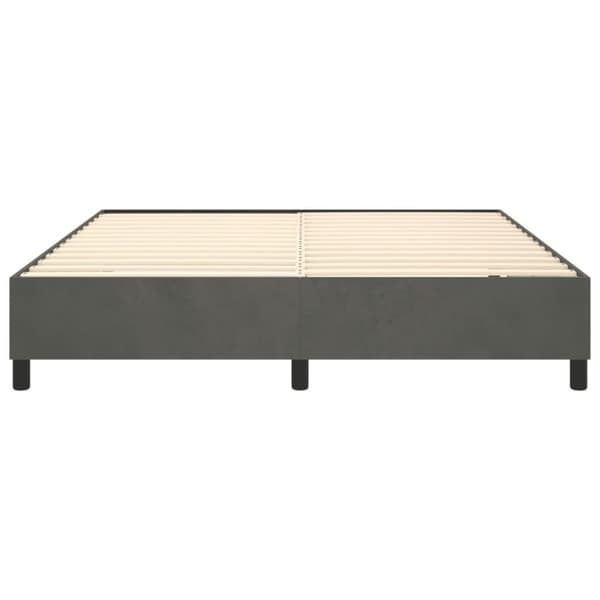 vidaXL Sängram mörkgrå 180x200 cm sammet
