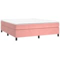 Miniatyrbild 3 av 9: vidaXL Sängram rosa 180x200 cm sammet