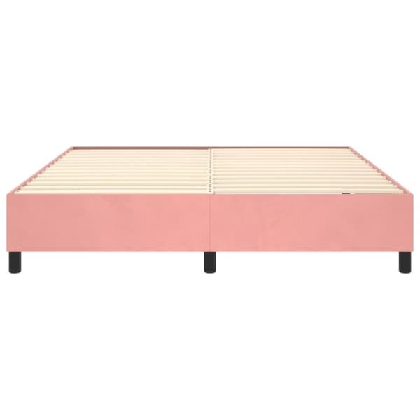 vidaXL Sängram rosa 180x200 cm sammet
