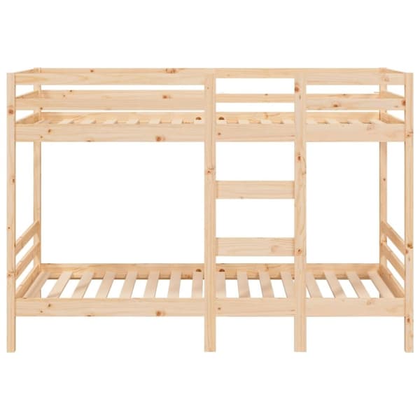 vidaXL Våningssäng utan madrass 90x200 cm massiv furu