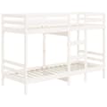 Miniatyrbilde 4 av 8: vidaXL Køyeseng hvit 90x200 cm heltre furu