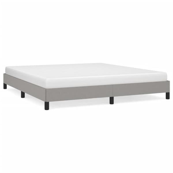 vidaXL sengeramme 180x200 cm stof lysegrå