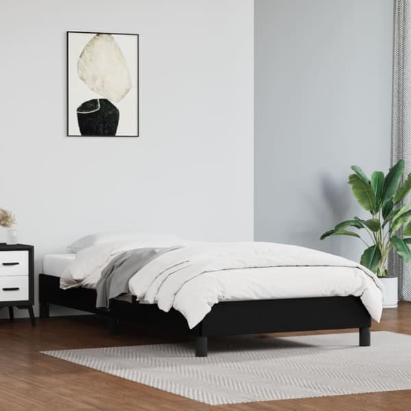 vidaXL sengeramme 80x200 cm kunstlæder sort