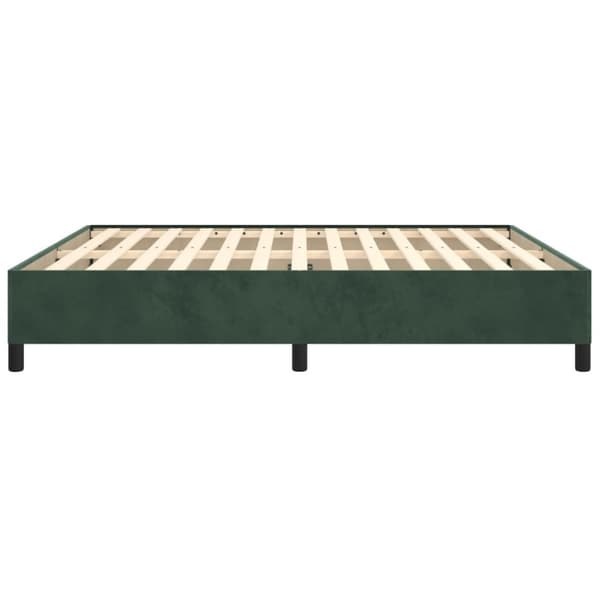 vidaXL sengeramme 180x200 cm fløjl mørkegrøn