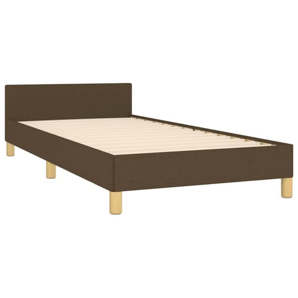 vidaXL Sengeramme uden madras Mørkebrun 80x200 cm Stof