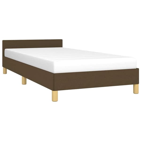 vidaXL Sängram utan madrass mörkbrun 80x200 cm tyg