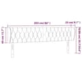 Miniatyrbillede 9 af 9: vidaXL sengegavl med kanter 203x23x78/88 cm fløjl sort