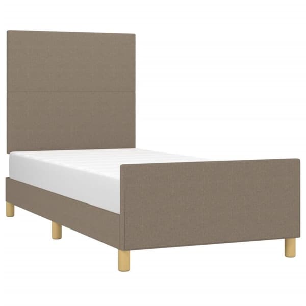 vidaXL sengeramme med sengegavl 80x200 cm stof gråbrun