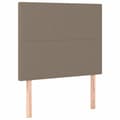 Miniatyrbillede 10 af 11: vidaXL sengeramme med sengegavl 80x200 cm stof gråbrun