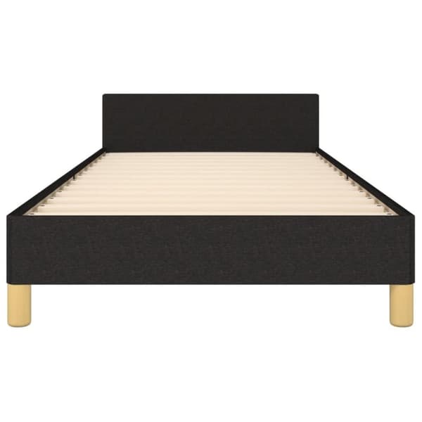 vidaXL sengeramme med sengegavl 90x190 cm stof sort