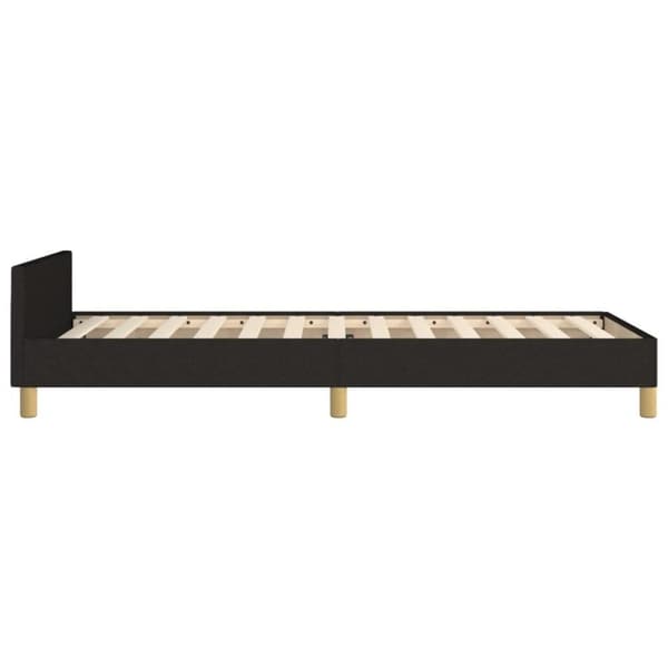 vidaXL sengeramme med sengegavl 90x190 cm stof sort