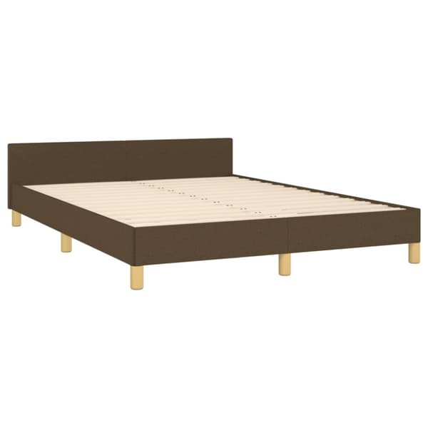 vidaXL sengeramme med sengegavl 140x190 cm stof mørkegrøn