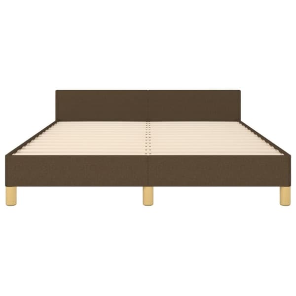 vidaXL sengeramme med sengegavl 140x190 cm stof mørkegrøn