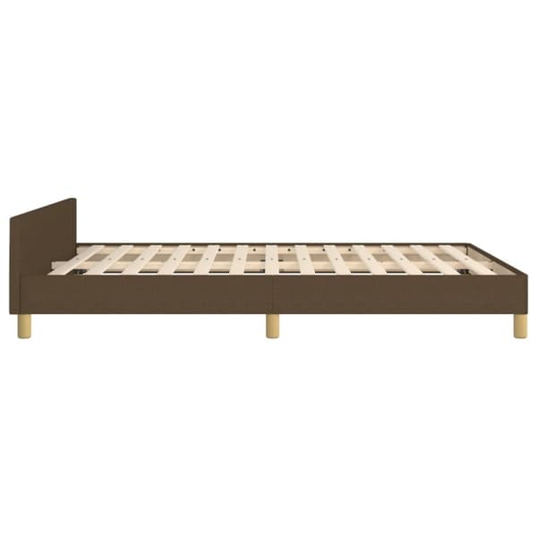 vidaXL sengeramme med sengegavl 140x190 cm stof mørkegrøn