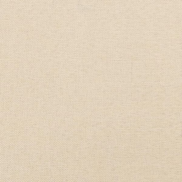 vidaXL sengeramme med sengegavl 160x200 cm stof cremefarvet