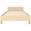 Miniatyrbillede 6 af 11: vidaXL sengeramme med sengegavl 80x200 cm stof cremefarvet