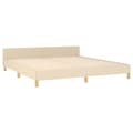 Miniatyrbillede 5 af 11: vidaXL sengeramme med sengegavl 160x200 cm stof cremefarvet