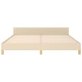 Miniatyrbillede 6 af 11: vidaXL sengeramme med sengegavl 160x200 cm stof cremefarvet