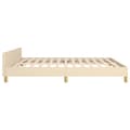 Miniatyrbillede 7 af 11: vidaXL sengeramme med sengegavl 160x200 cm stof cremefarvet