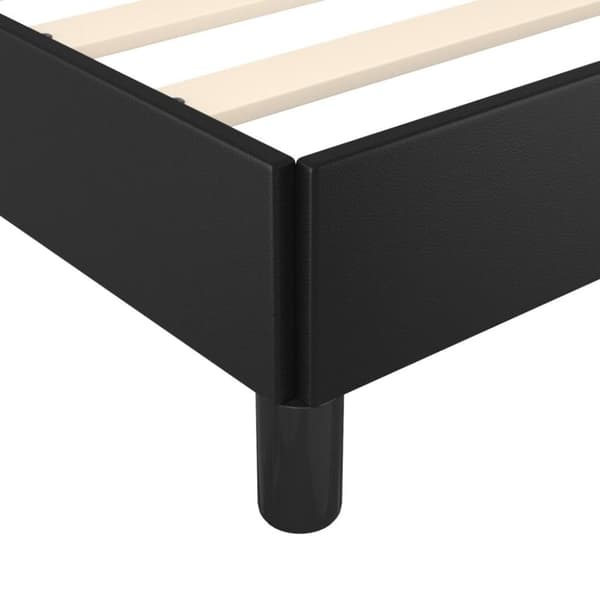 vidaXL sengeramme med sengegavl 180x200 cm kunstlæder sort