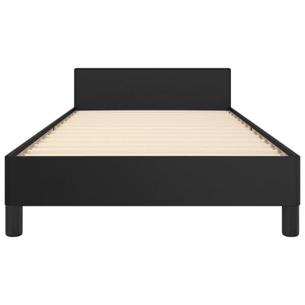 vidaXL sengeramme med sengegavl 90x190 cm kunstlæder sort